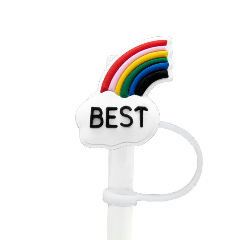 Wholesale 10PCS/PACK Cute Cartoon Dustproof Soft Rubber Straw Caps